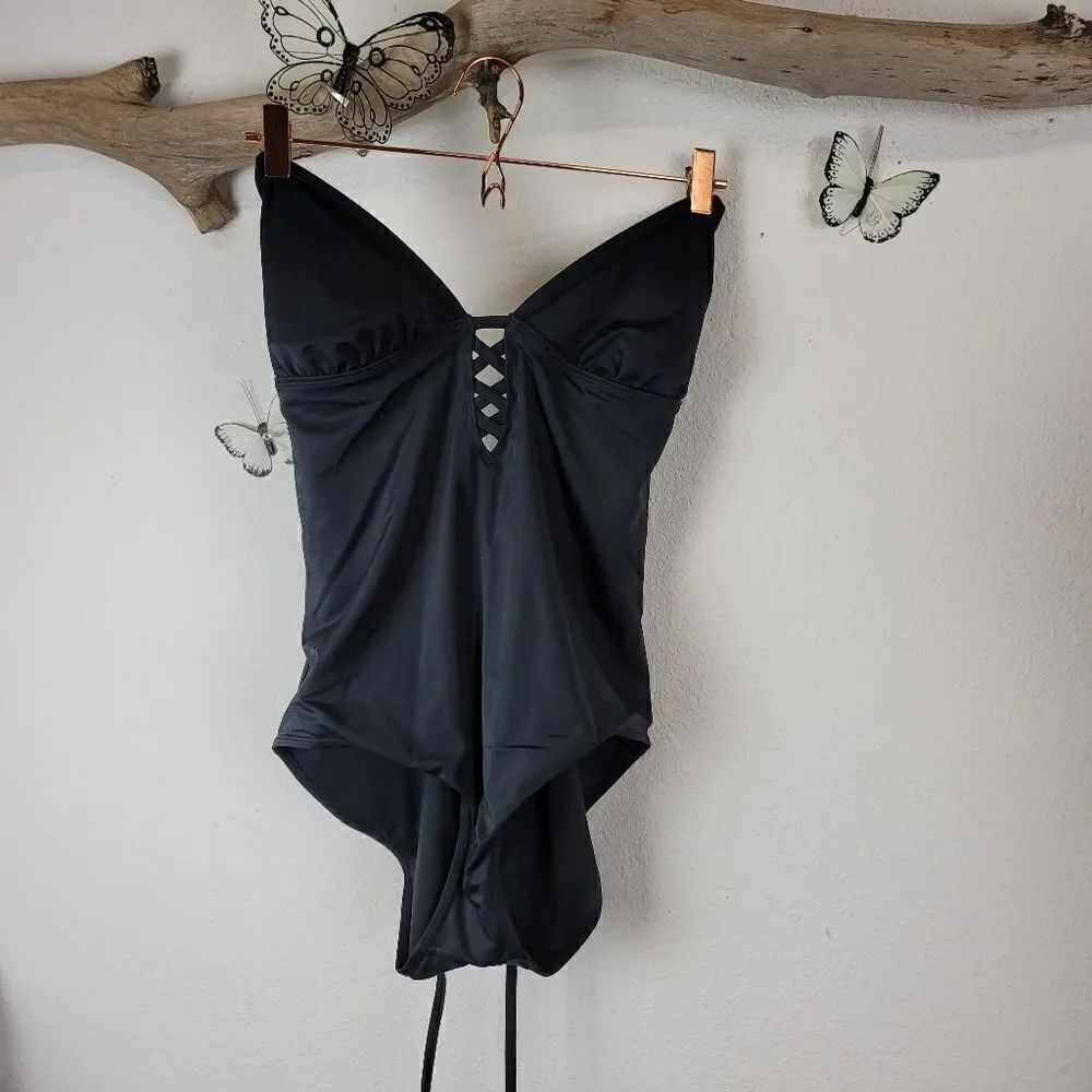 Adore me black one piece xl